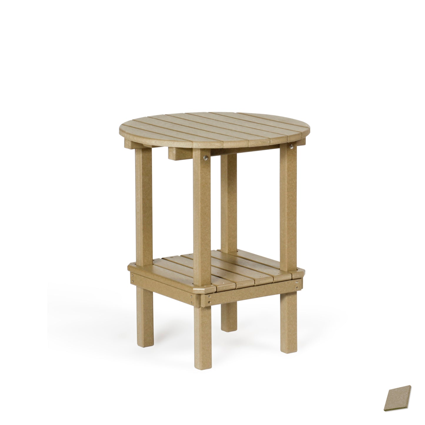 English Garden Round Double Tier 22" Side Table - Bar Height