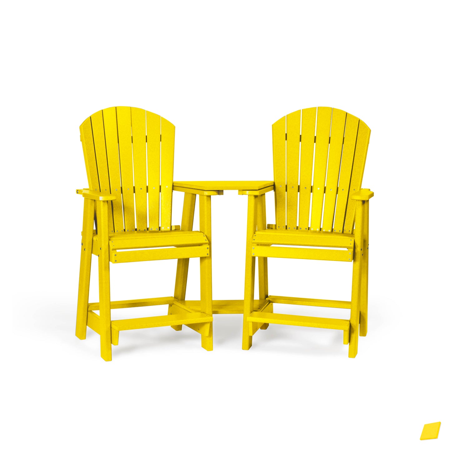 Fanback Adirondack Settee Chair - Bar Height