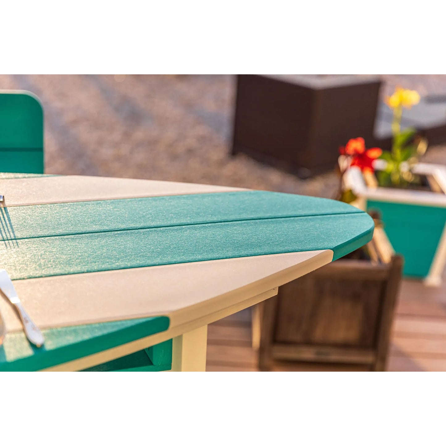 SurfAira 8' Surfboard Table Set with Saddle Chair or Stool