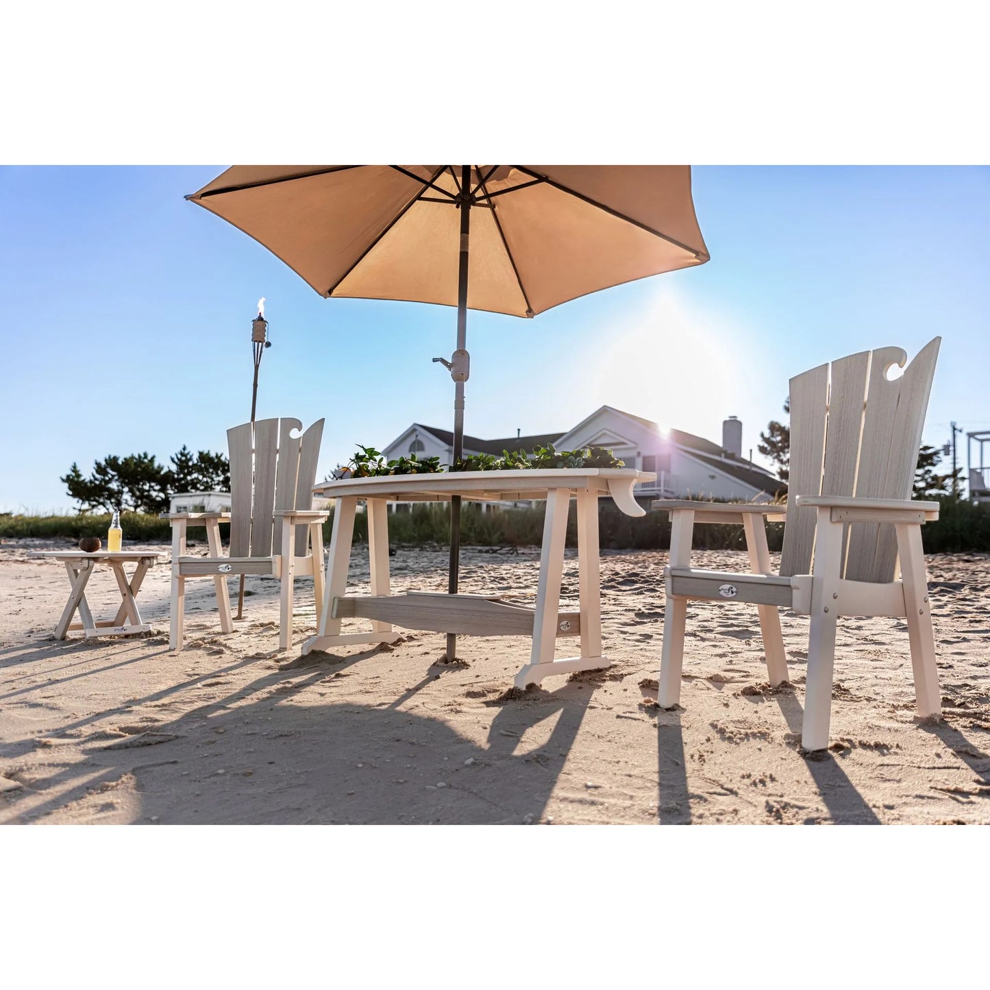 SurfAira 6' Surfboard Table Set with Saddle Chair or Stool