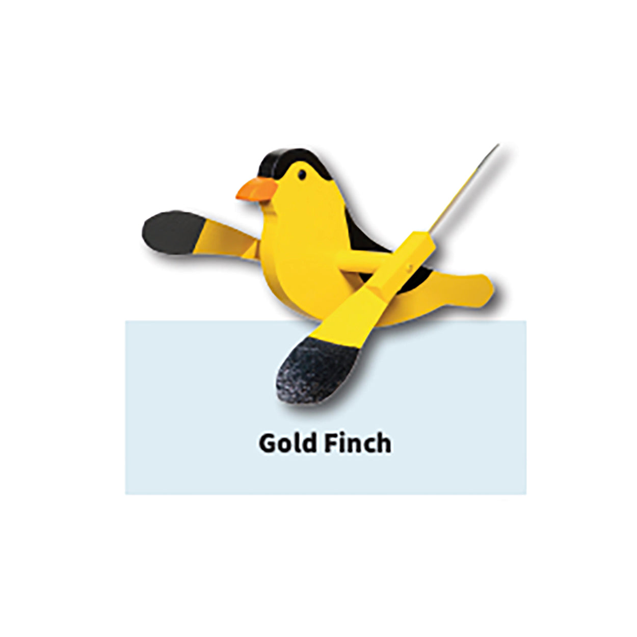 Wooden Whirlybirds with Vinyl Wings - Includes 30" Rod