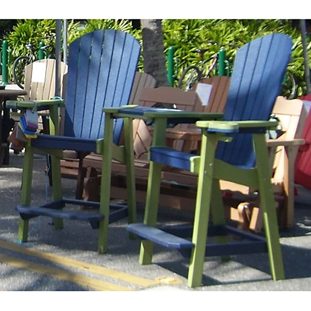 Great Bay Settee Chair With Cupholders - Bar Height