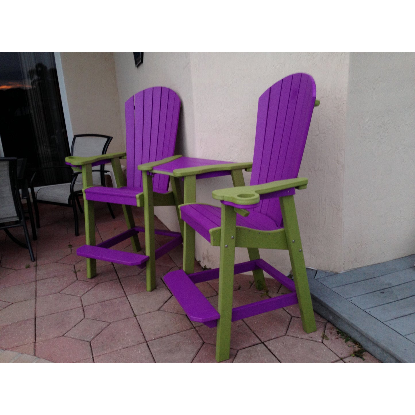Great Bay Settee Chair With Cupholders - Bar Height