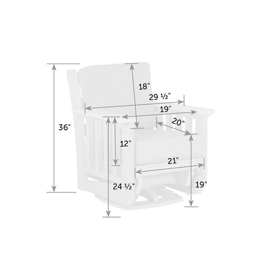 Mission Deep Seating Swivel Glider