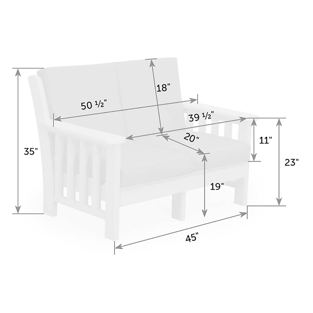Mission Deep Seating Love Seat