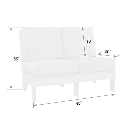 Mission Deep Seating Center Love Seat