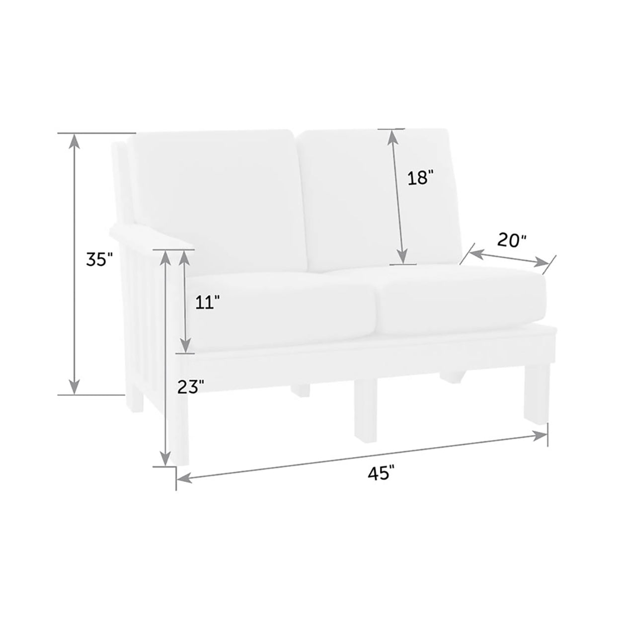 Mission Deep Seating Left Love Seat