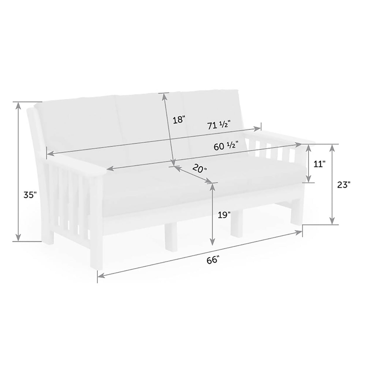Mission Deep Seating Sofa