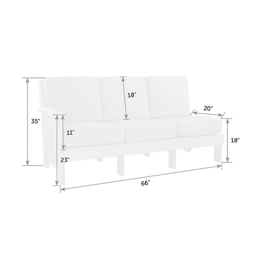Mission Deep Seating Right Sofa