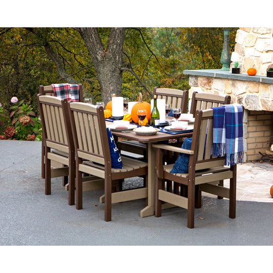 English Garden 96" Table Set & 8 Chairs - Dining Height - 9 Piece