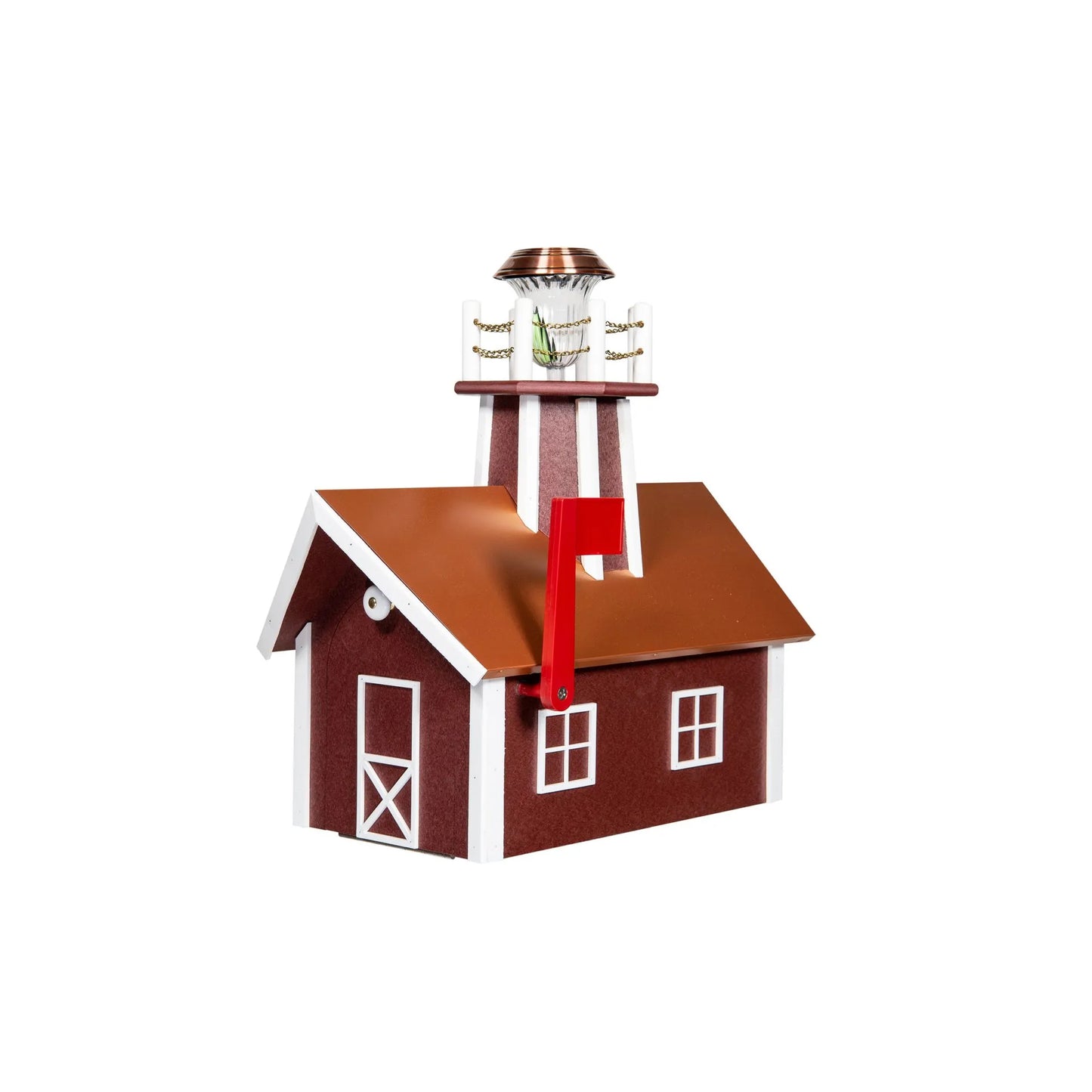 Deluxe Lighthouse Mailbox - 21" L x 12" W x 24" H