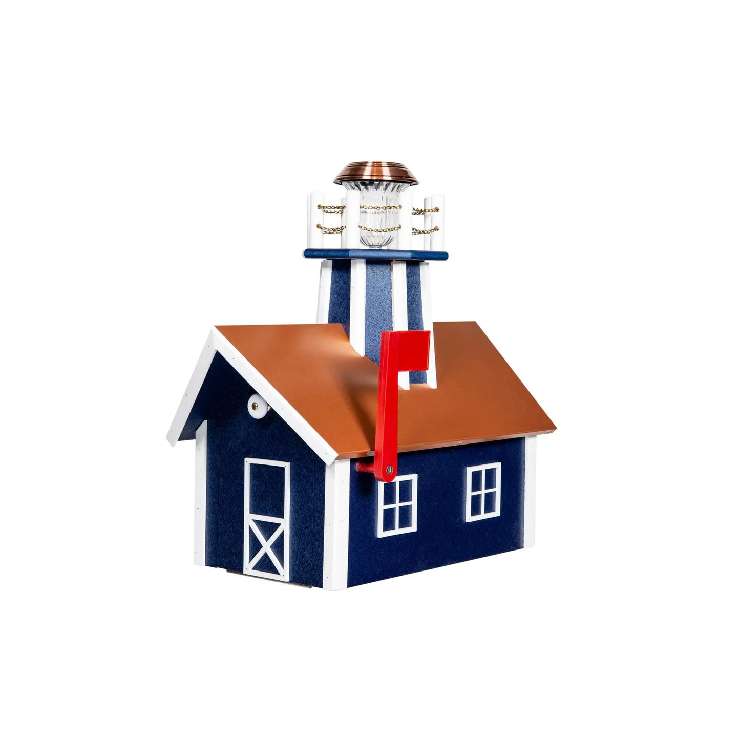 Deluxe Lighthouse Mailbox - 21" L x 12" W x 24" H