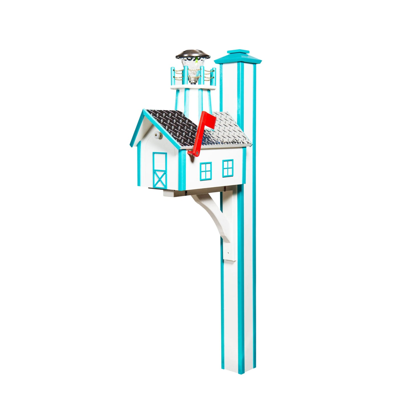 Deluxe Lighthouse Mailbox - 21" L x 12" W x 24" H