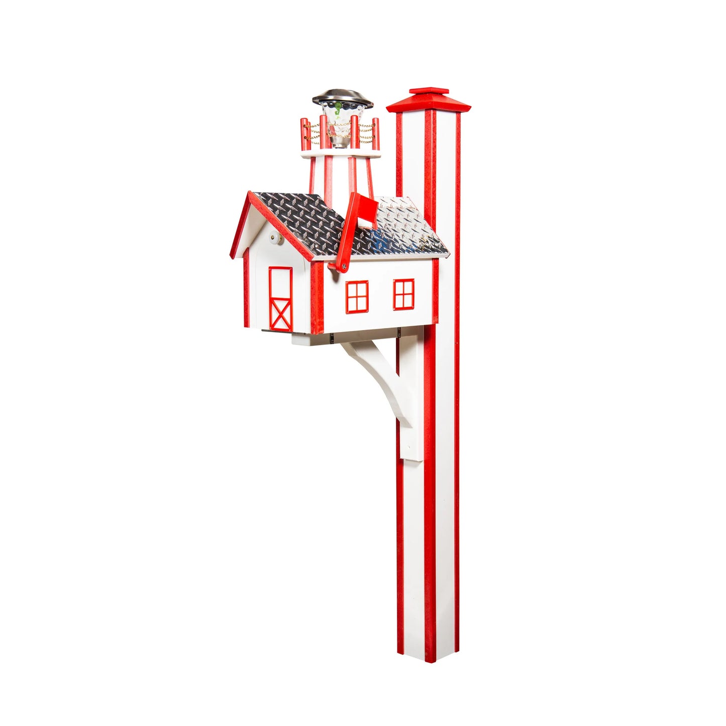 Deluxe Lighthouse Mailbox - 21" L x 12" W x 24" H