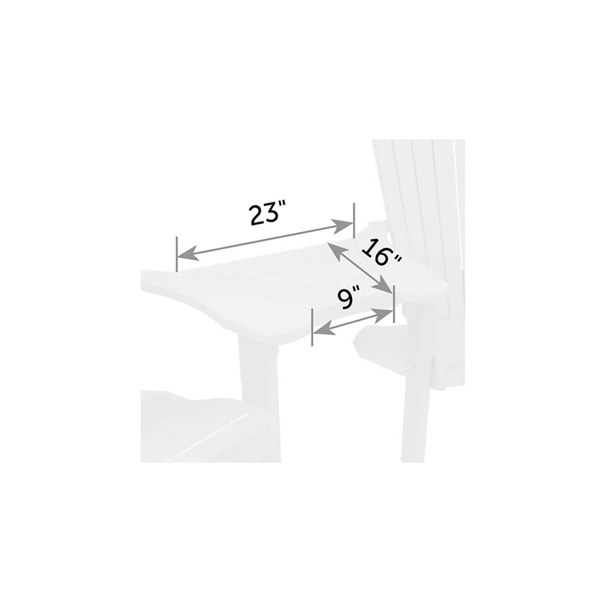 SeaAira Adirondack Chair Settee Table Attachment