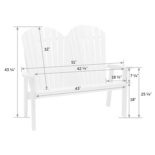 SeaAira Adirondack Bench