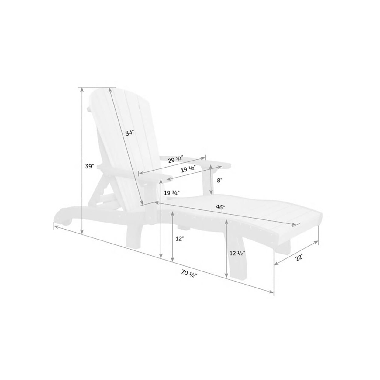 SeaAira Chaise Lounge with Arms