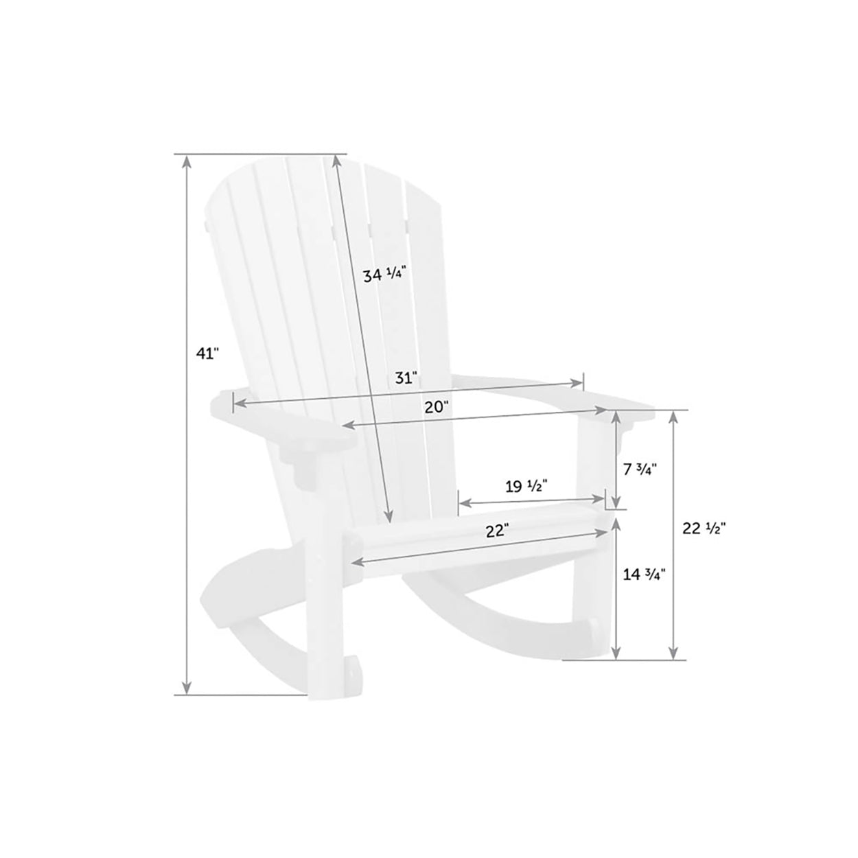 SeaAira Adirondack Rocker