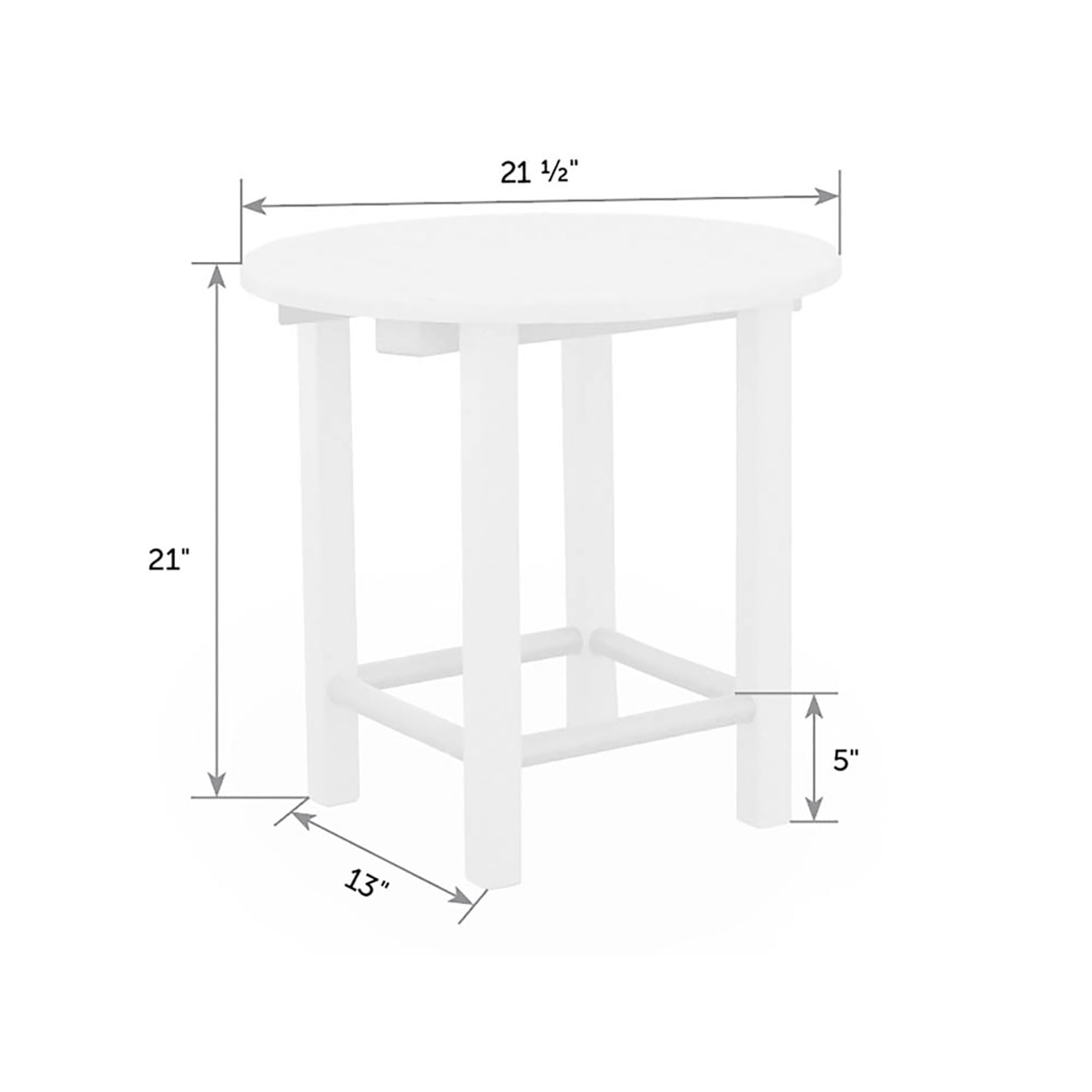 SeaAira 21″ Side Table - Dining Height