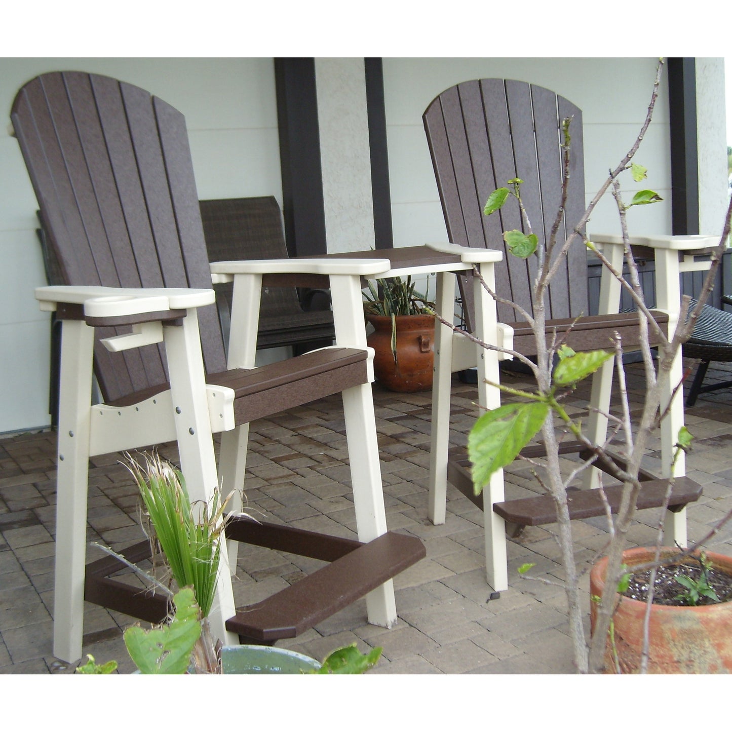 Great Bay Settee Chair With Cupholders - Bar Height