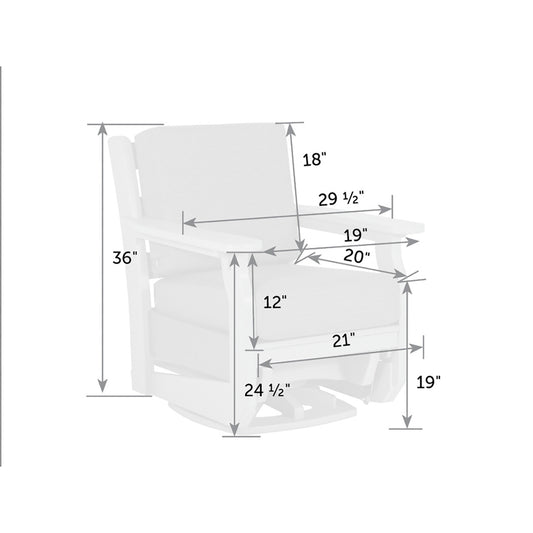 Van Buren Swivel Glider