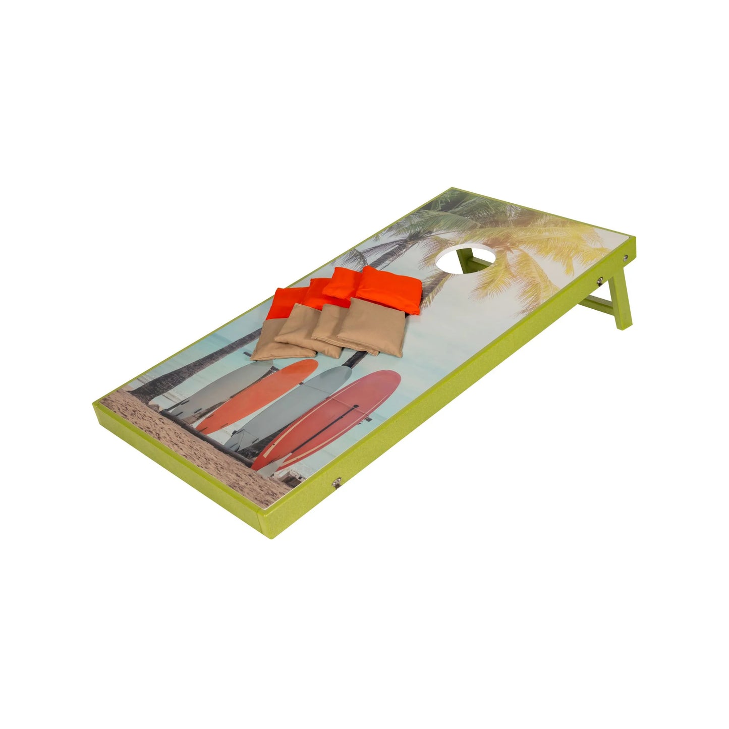 Standard Cornhole Game Board & 8 Game Bags - 24" x 48"