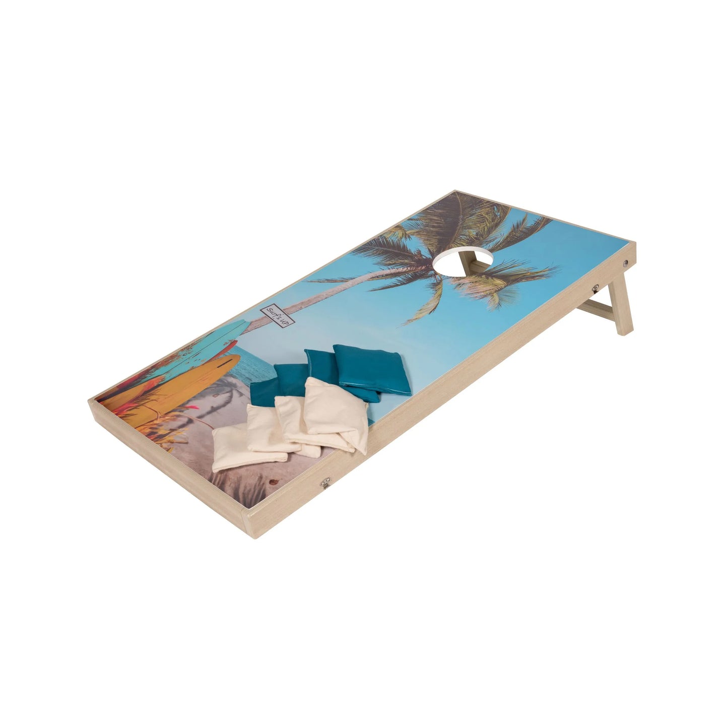 Standard Cornhole Game Board & 8 Game Bags - 24" x 48"