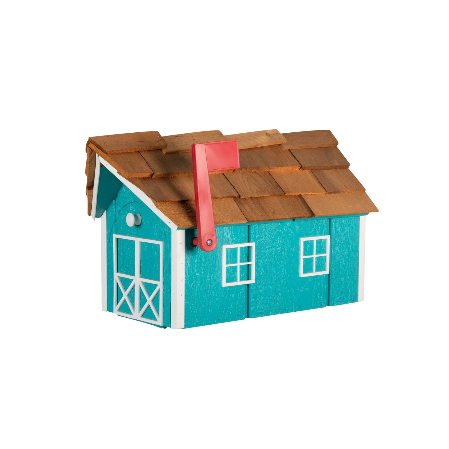 Wooden Deluxe Mailbox with Cedar Shake Roof