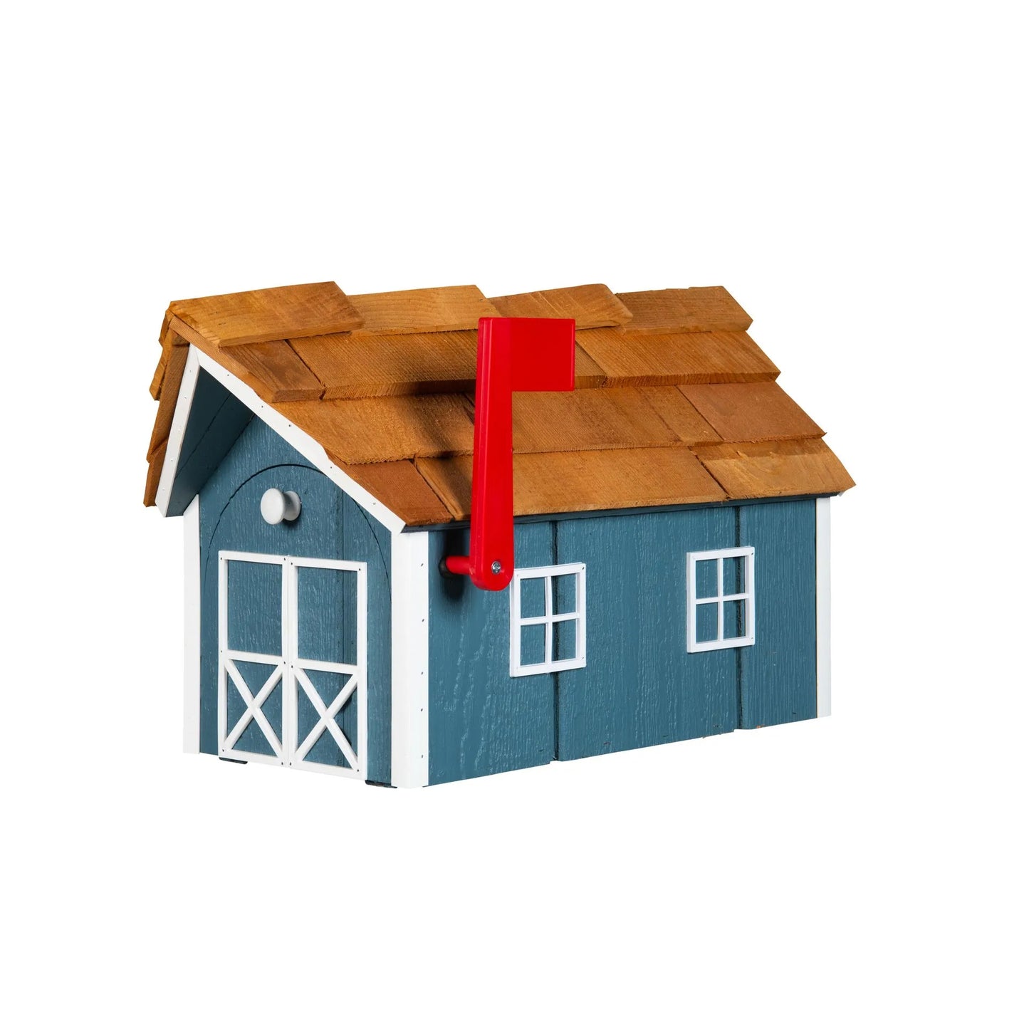 Wooden Deluxe Mailbox with Cedar Shake Roof