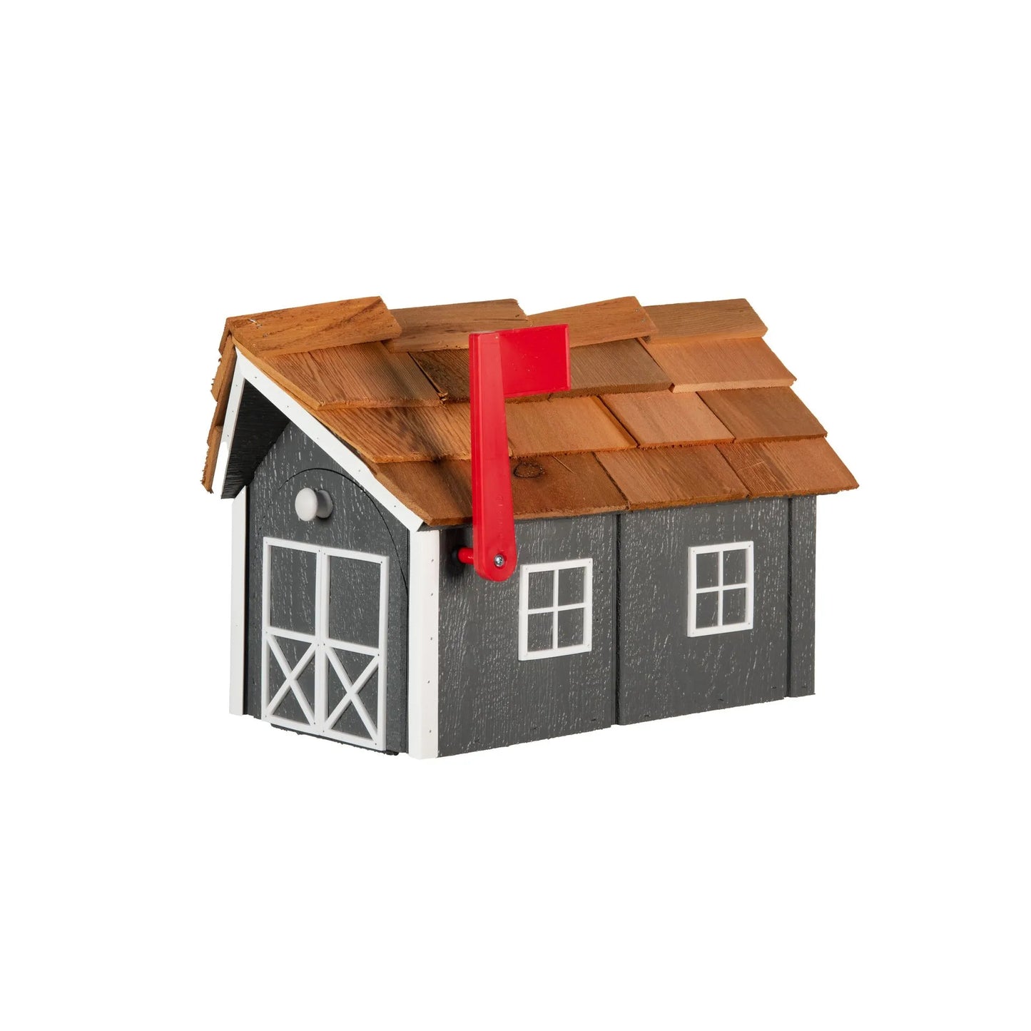 Wooden Deluxe Mailbox with Cedar Shake Roof