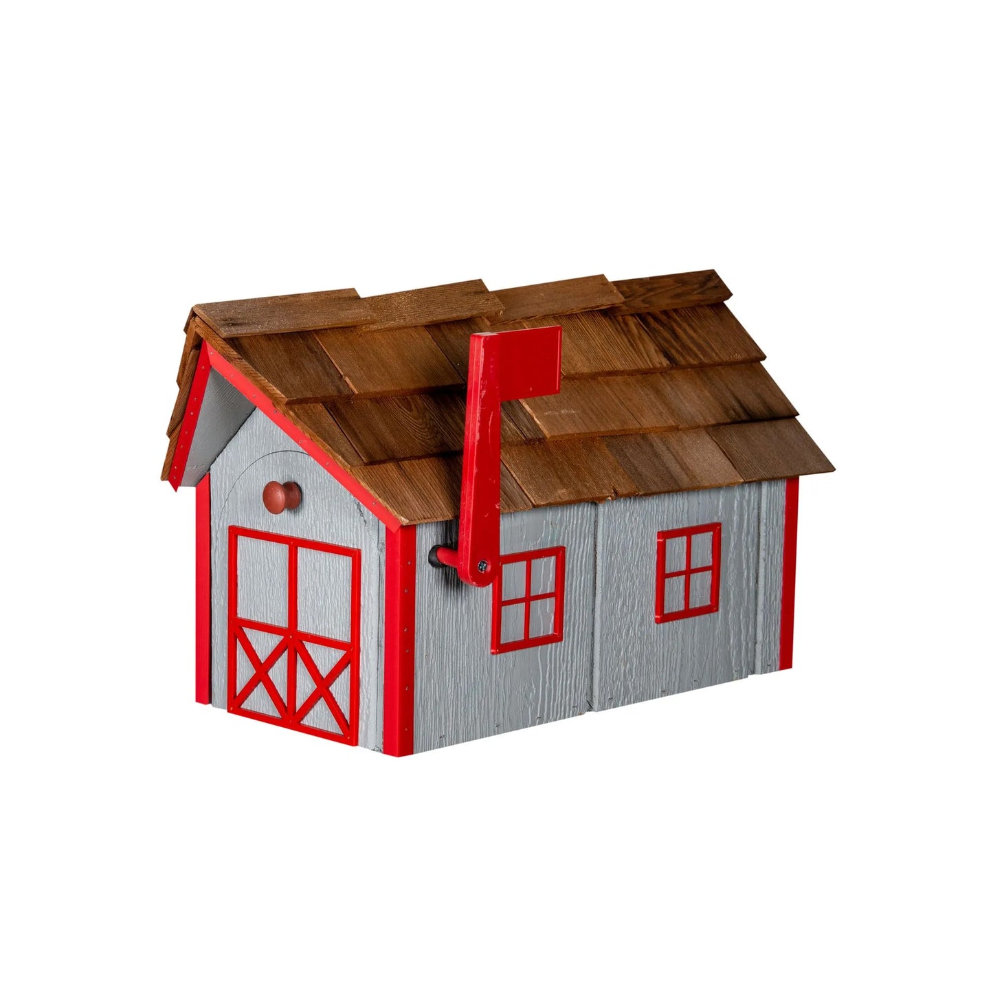 Wooden Deluxe Mailbox with Cedar Shake Roof