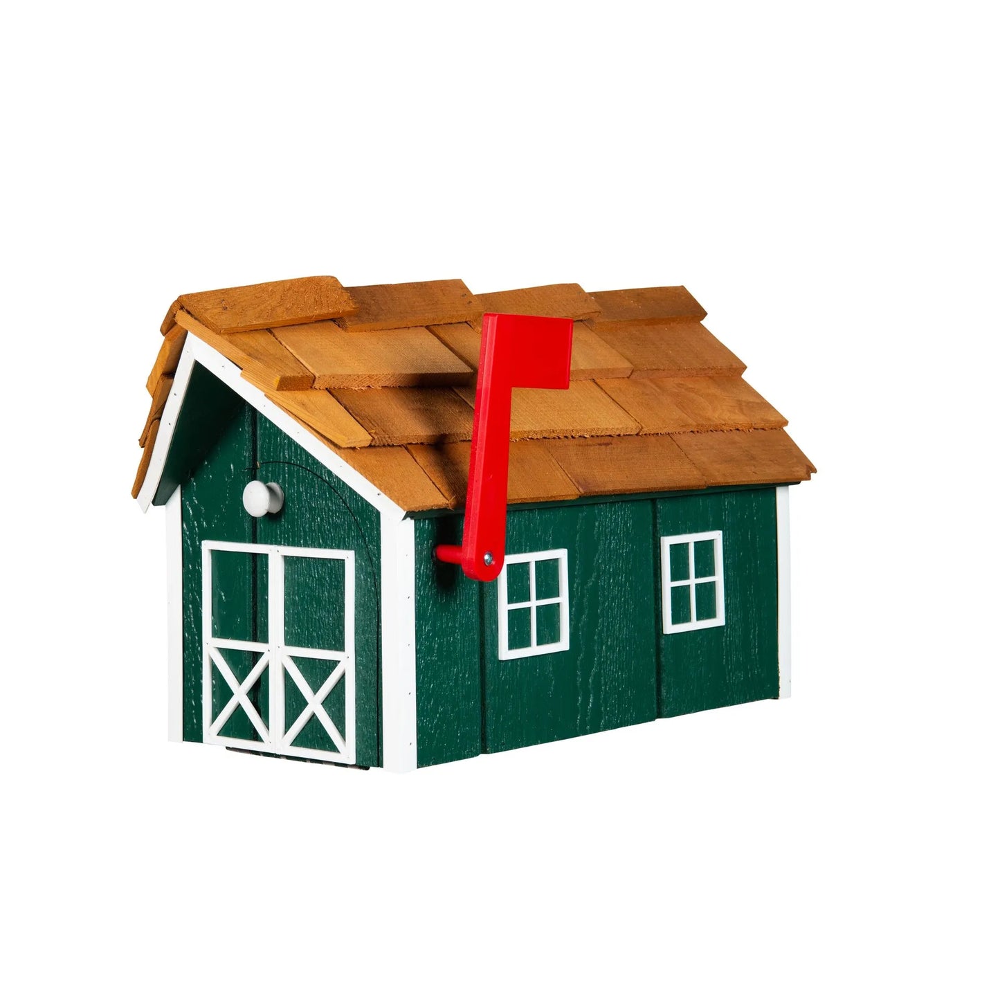 Wooden Deluxe Mailbox with Cedar Shake Roof