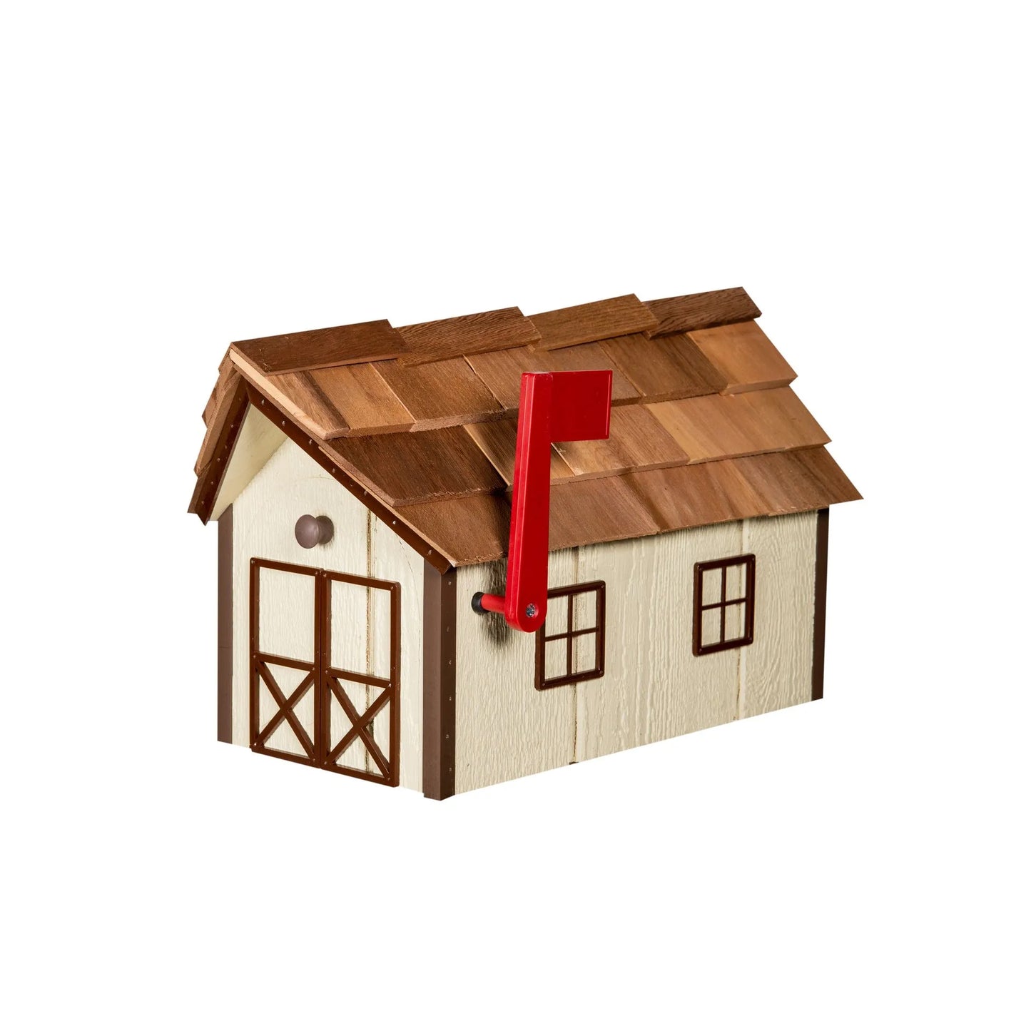 Wooden Deluxe Mailbox with Cedar Shake Roof