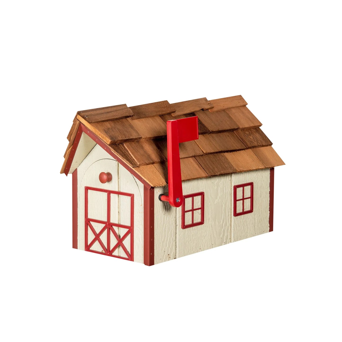 Wooden Deluxe Mailbox with Cedar Shake Roof