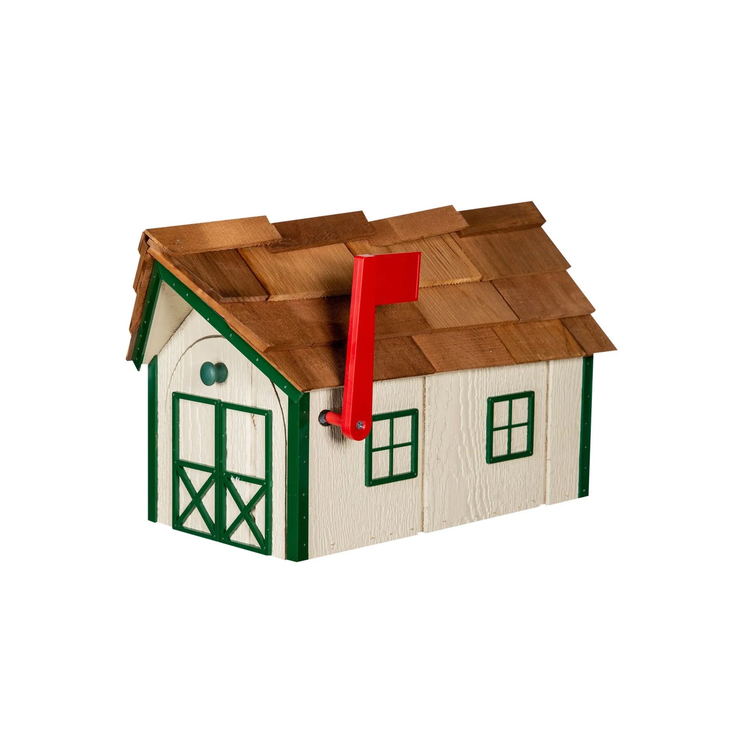 Wooden Deluxe Mailbox with Cedar Shake Roof