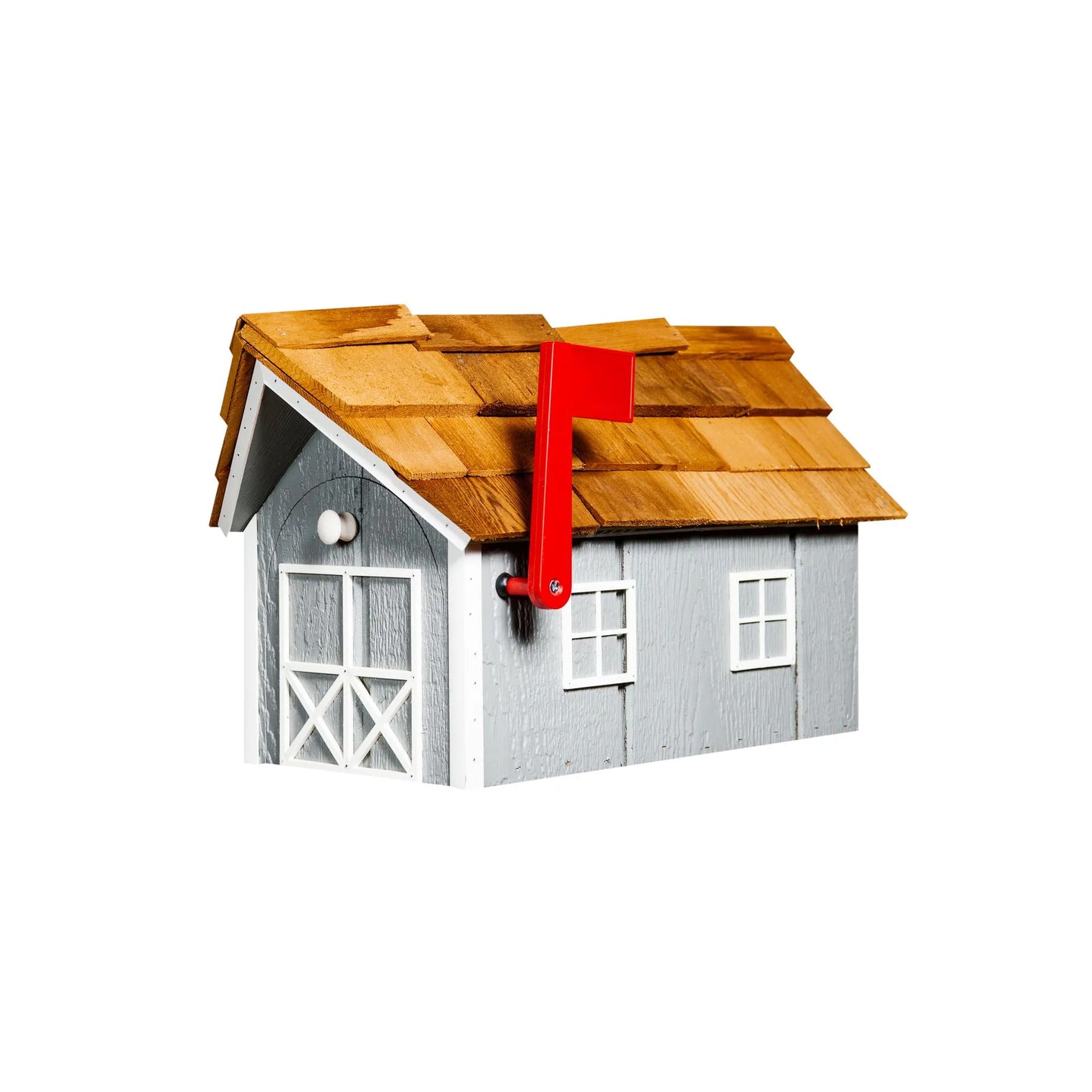 Wooden Deluxe Mailbox with Cedar Shake Roof