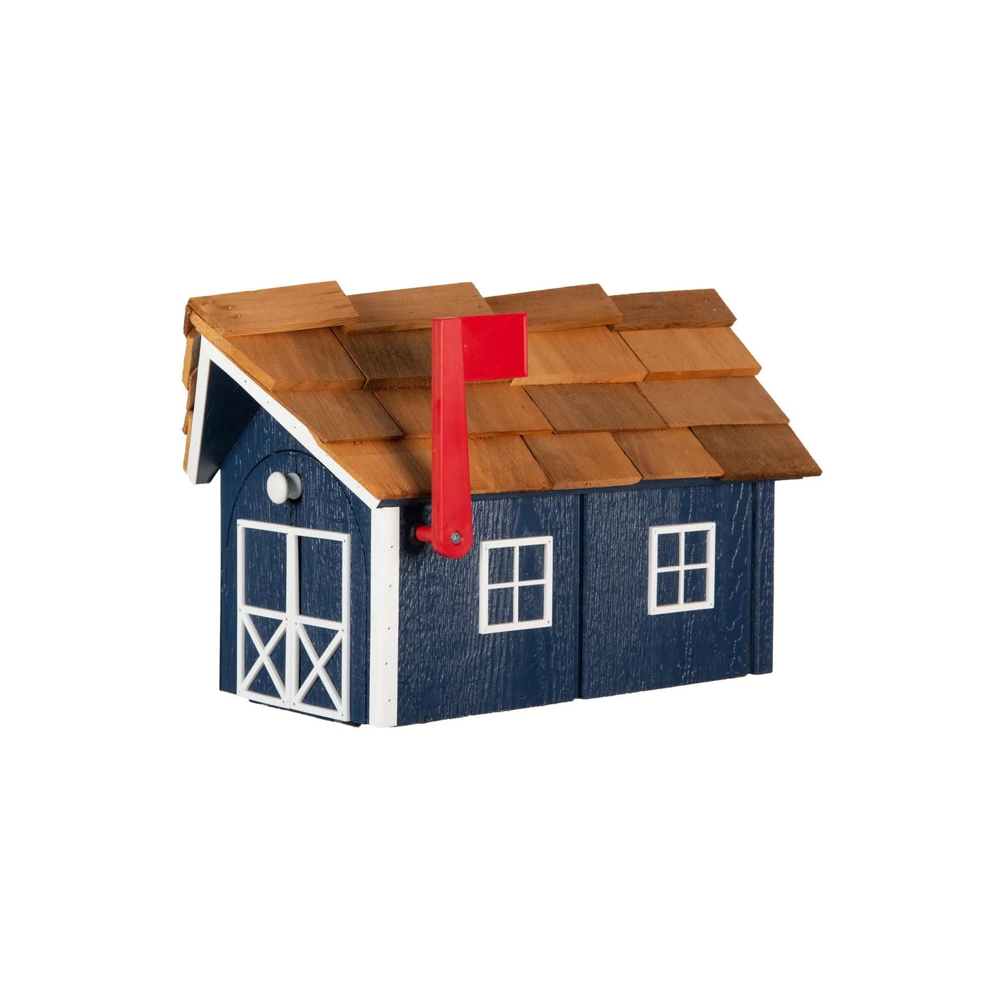 Wooden Deluxe Mailbox with Cedar Shake Roof