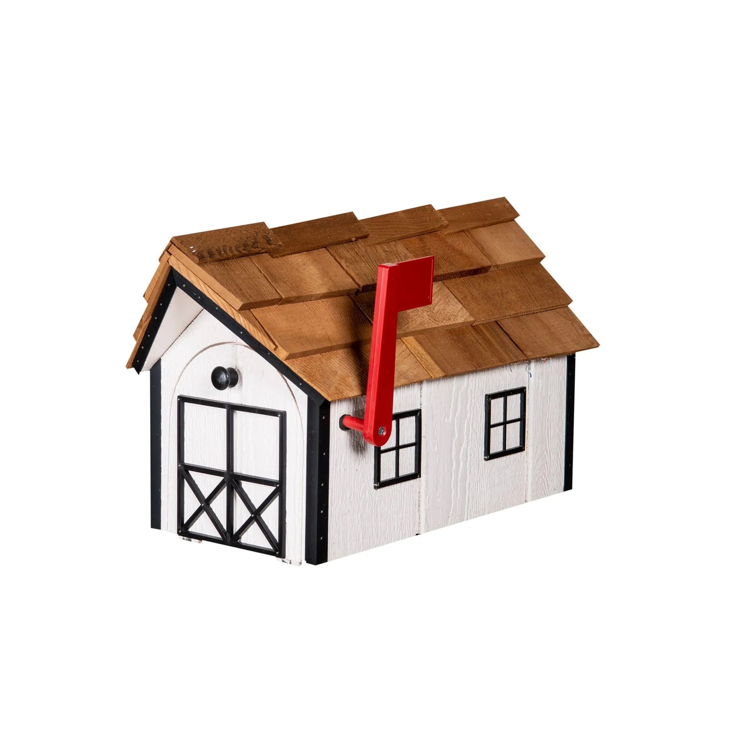 Wooden Deluxe Mailbox with Cedar Shake Roof