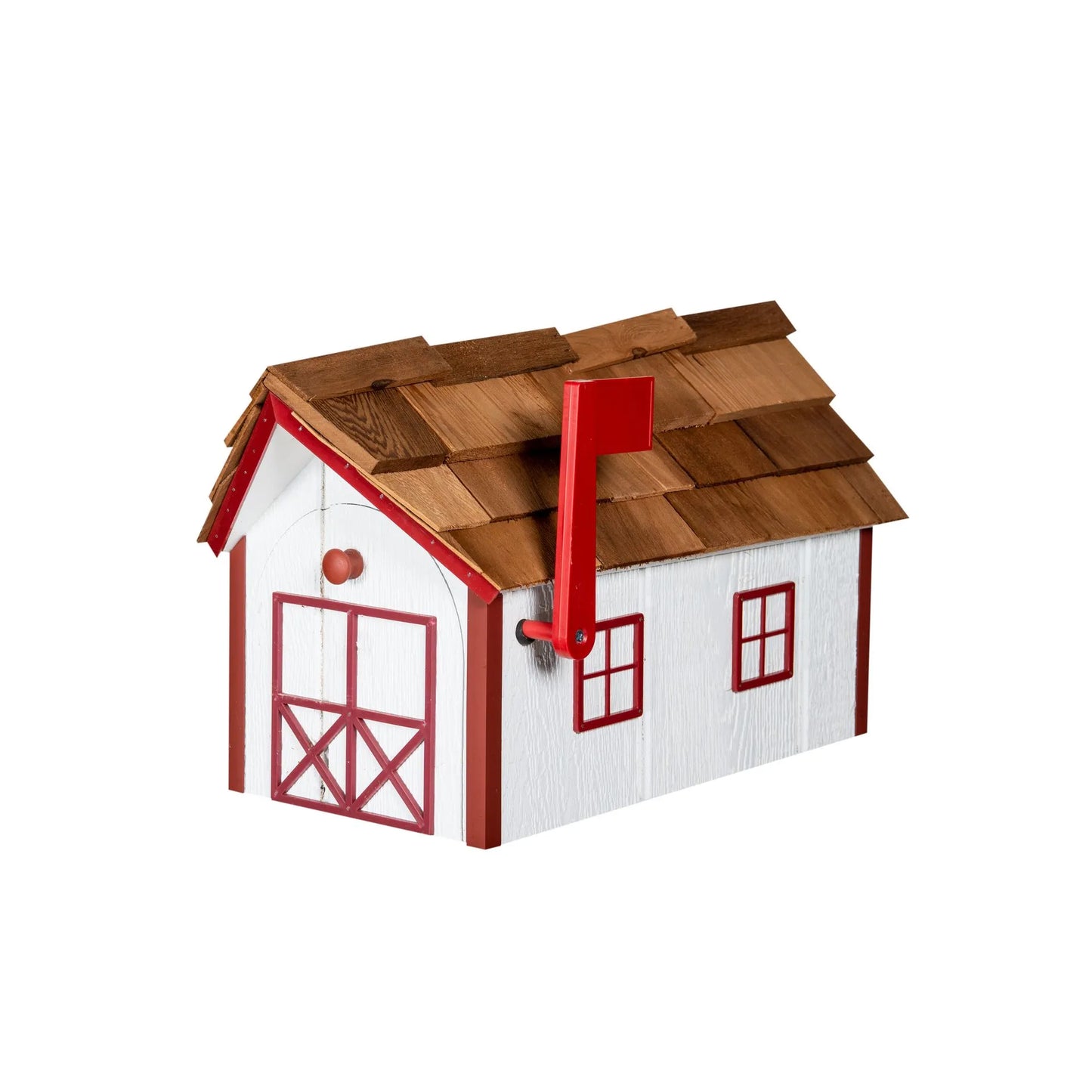 Wooden Deluxe Mailbox with Cedar Shake Roof