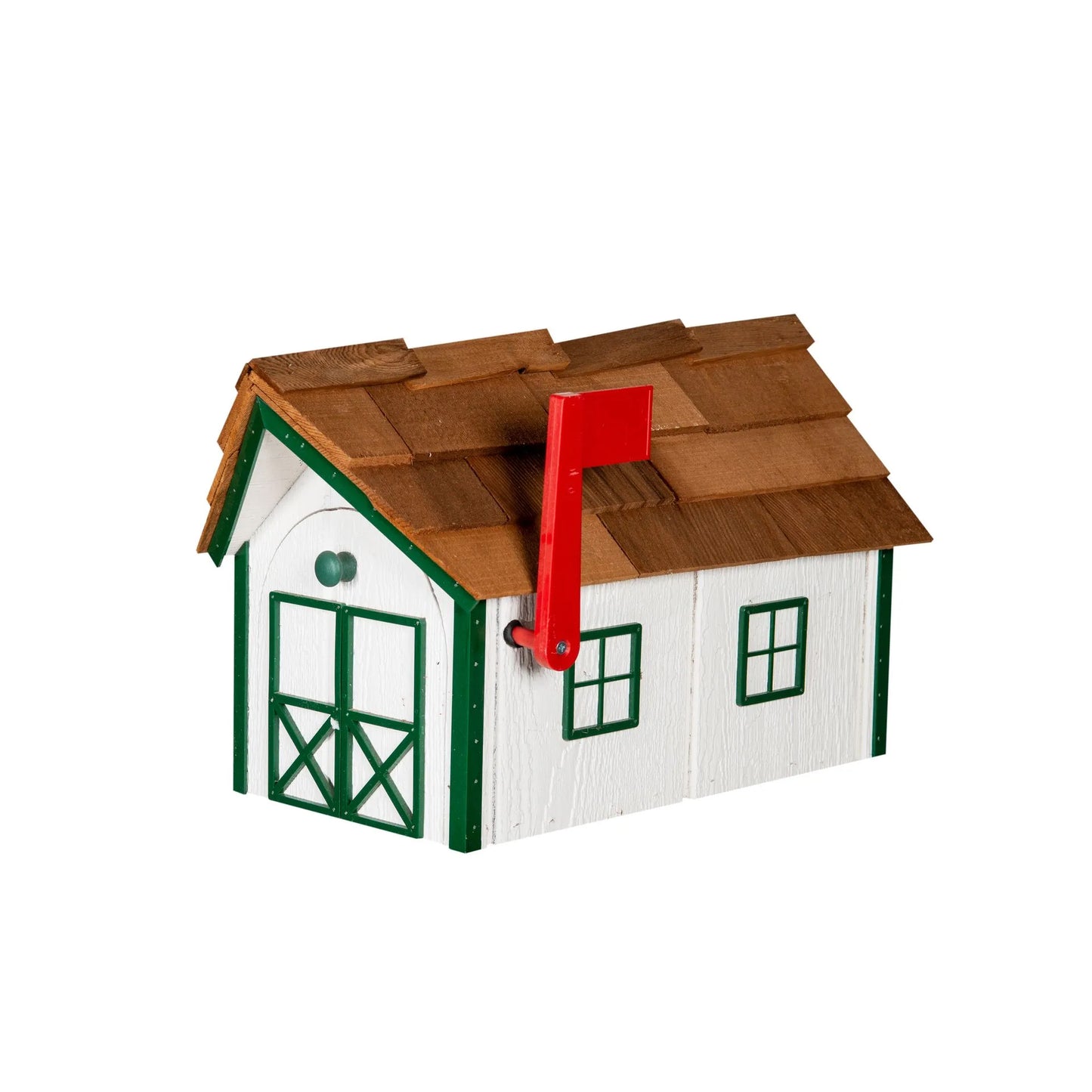 Wooden Deluxe Mailbox with Cedar Shake Roof