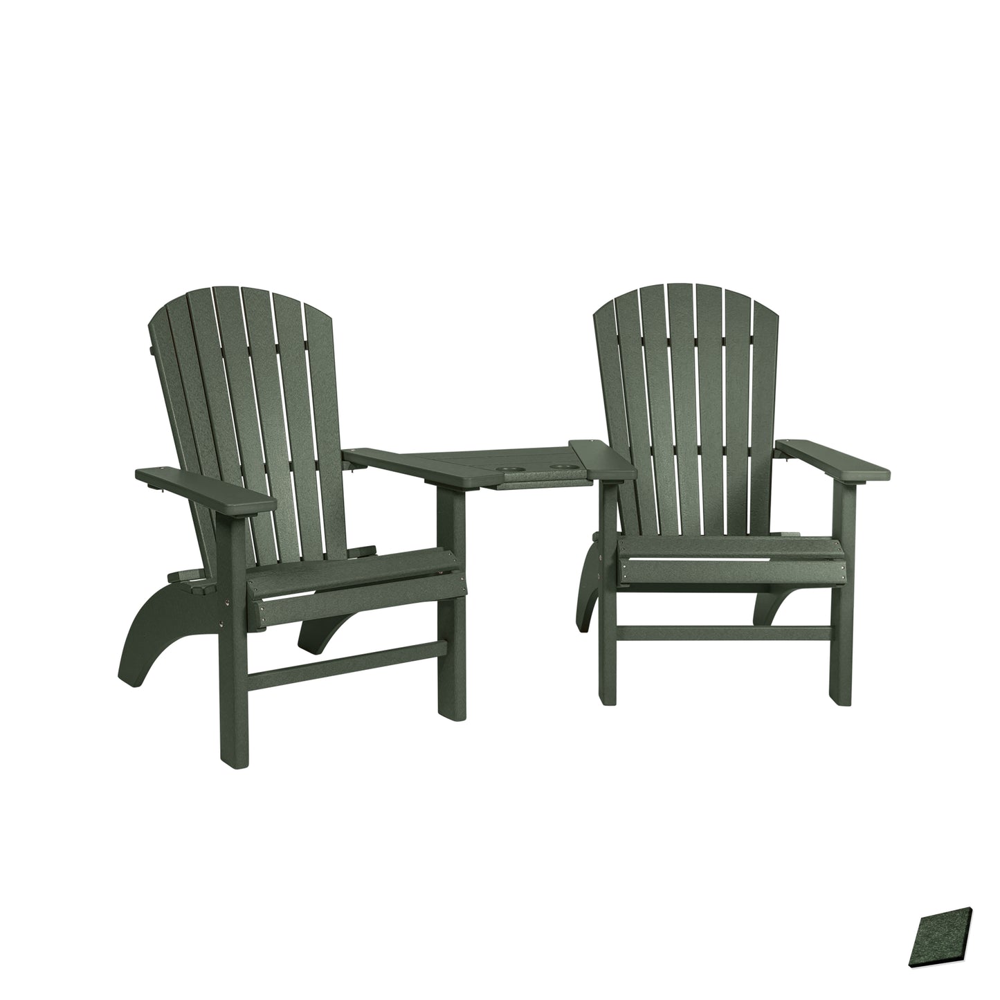 Fanback Adirondack Deluxe Settee Chair