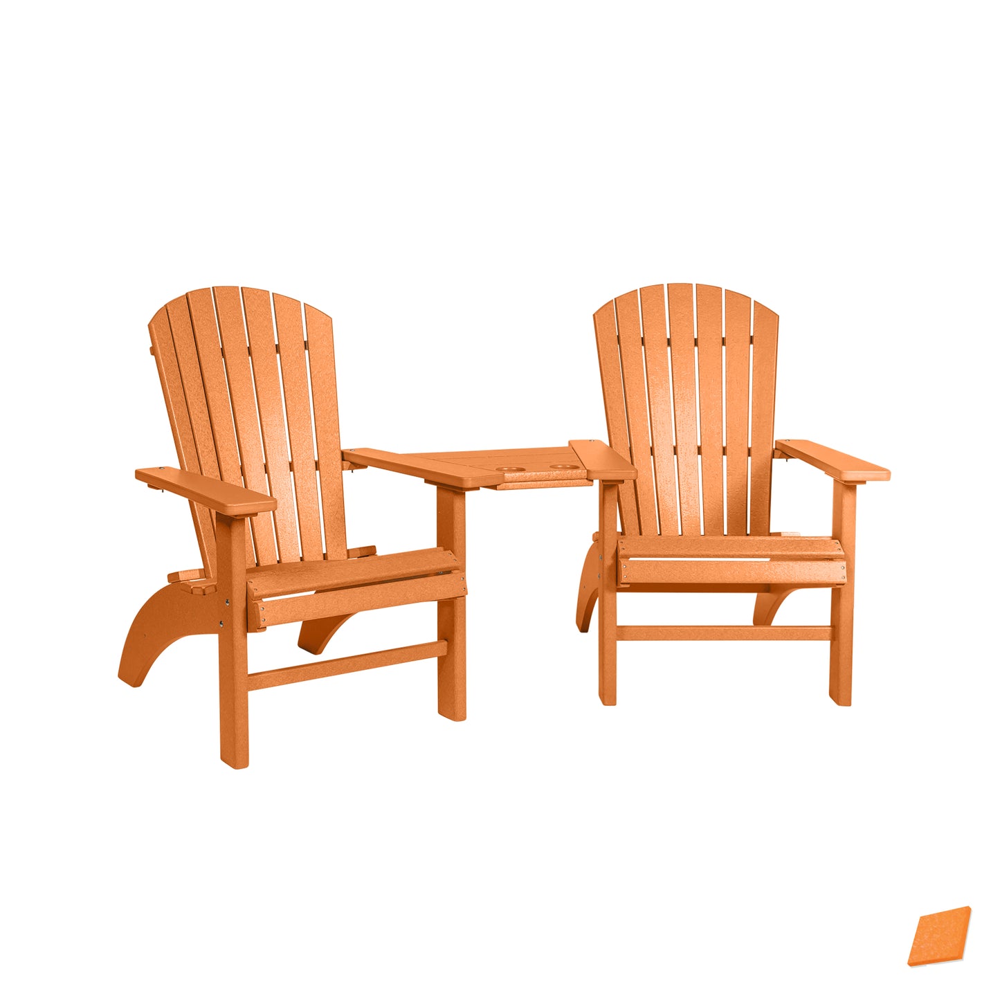 Fanback Adirondack Deluxe Settee Chair