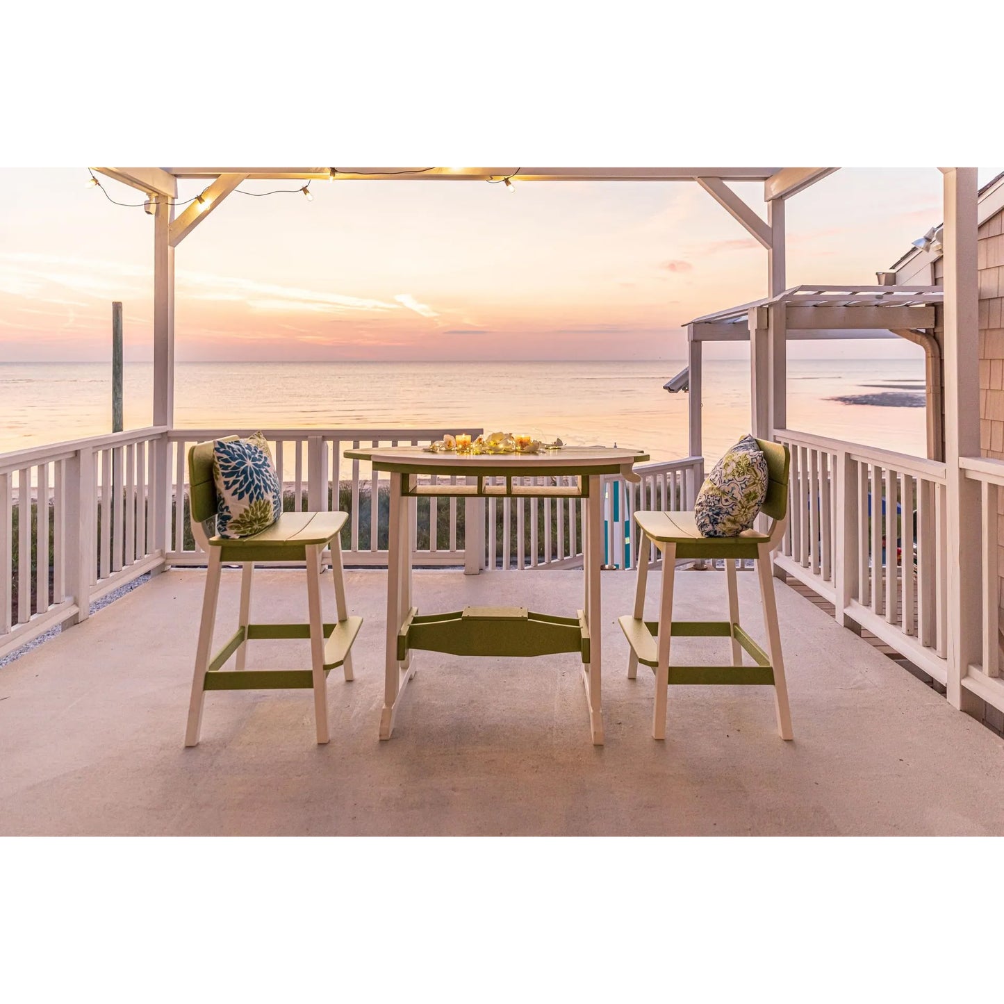 SurfAira 4' Surfboard Table Set with Saddle Chair or Stool