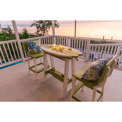 SurfAira 4' Surfboard Table Set with Saddle Chair or Stool