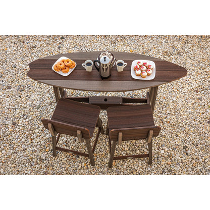 SurfAira 6' Surfboard Table Set with Saddle Chair or Stool