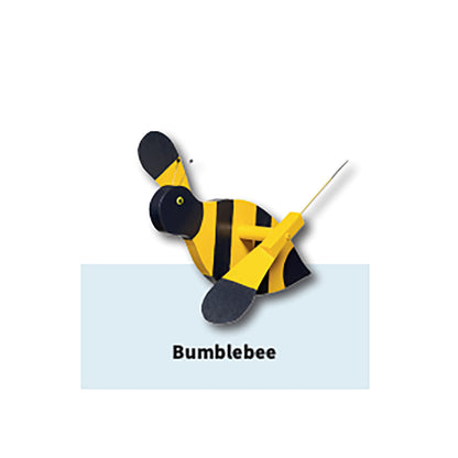 Wooden Whirlybirds with Vinyl Wings - Includes 30" Rod