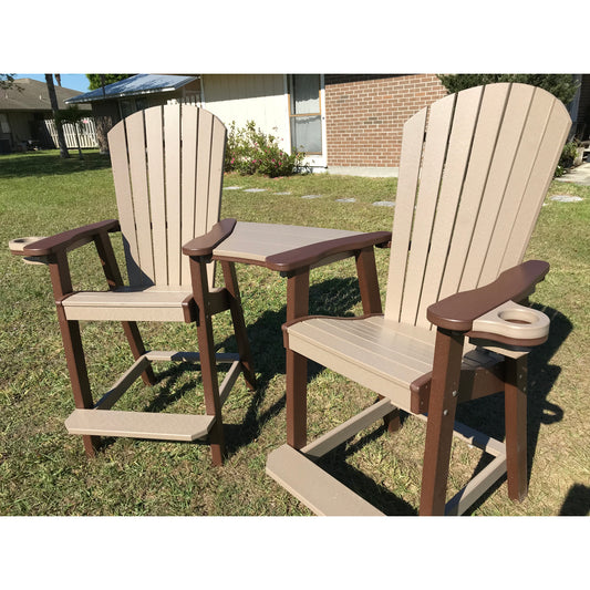 Great Bay Settee Chair With Cupholders - Bar Height