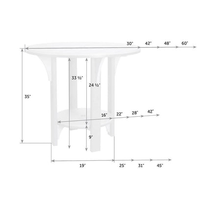 Great Bay 42" Round Table - Counter Height