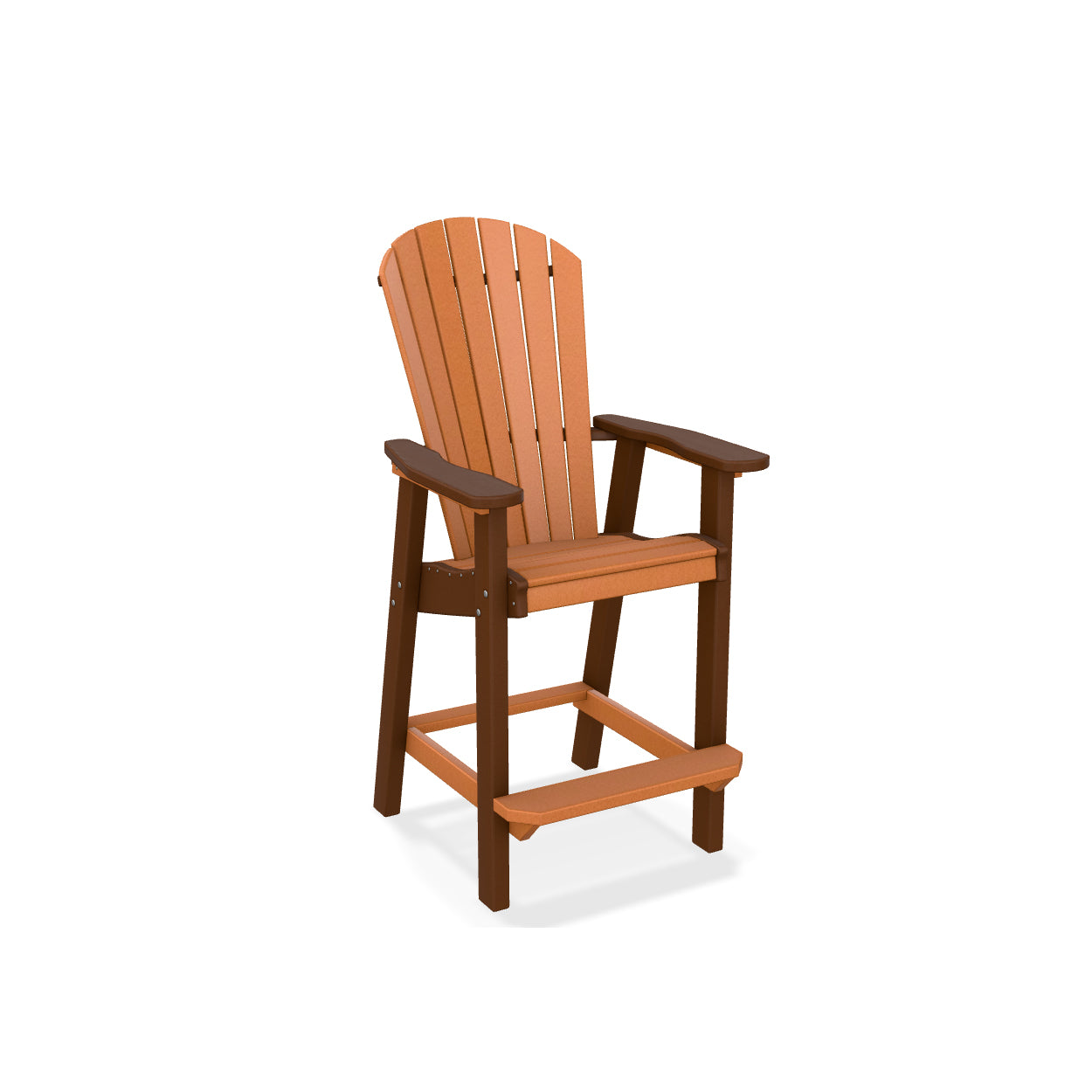Great Bay Bar Height Settee with Cup Holders and Shelf Table