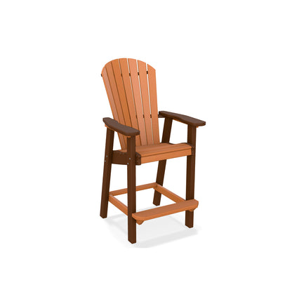 Great Bay Bar Height Settee with Cup Holders and Shelf Table